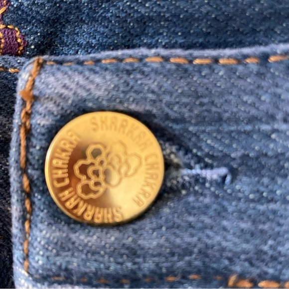 Sharkah Chakra Ladies Orcha blue Jeans - 9ct Gold Stud W32 L30- BNWT - Picture 4 of 17